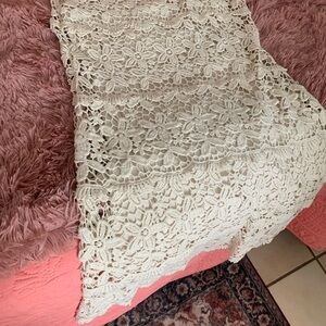 Solitaire Cream Crochet Lace Dress